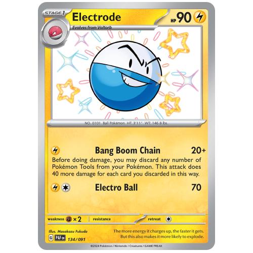 Pokemon TCG Electrode Scarlet & Violet Paldean Fates Shiny Rare [134/91]