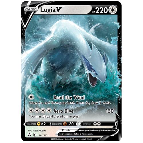 Pokemon TCG Lugia V Sword & Shield Silver Tempest Rare Holo V [138/195]