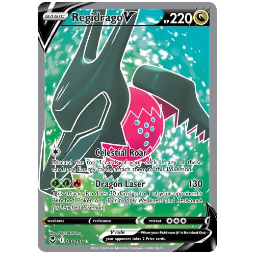 Pokemon TCG Regidrago V Sword & Shield Silver Tempest Rare Ultra [183/195]