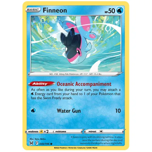 Pokemon TCG Finneon Sword & Shield Lost Origin [40/196]