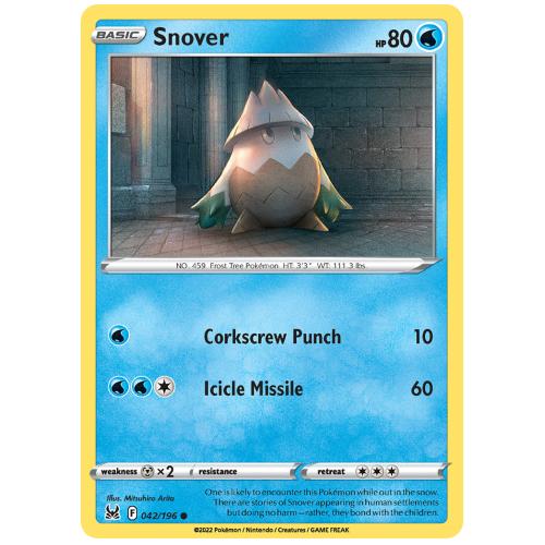 Pokemon TCG Snover Sword & Shield Lost Origin [42/196]