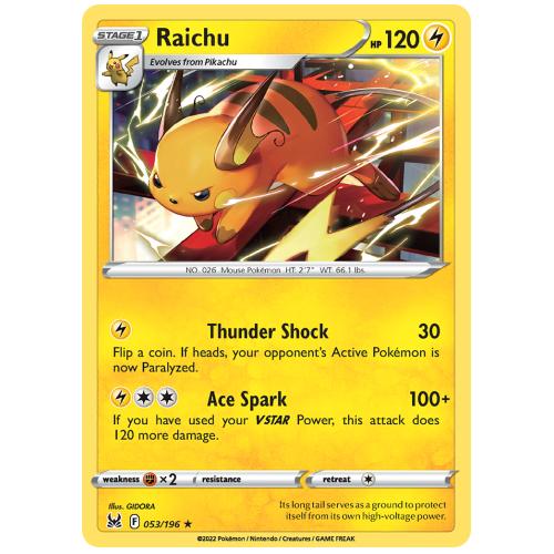 Pokemon TCG Raichu Sword & Shield Lost Origin [53/196]