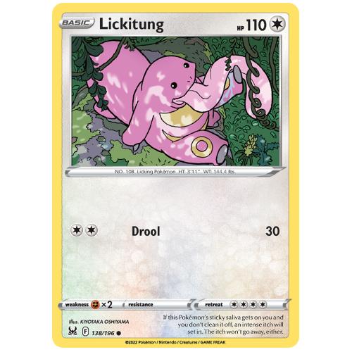 Pokemon TCG Lickitung Sword & Shield Lost Origin [138/196]