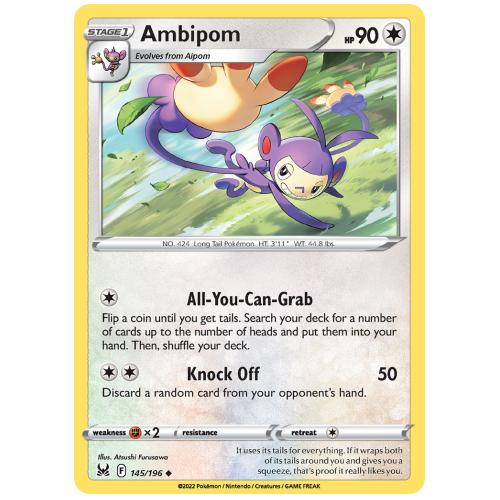 Pokemon TCG Ambipom Sword & Shield Lost Origin [145/196]