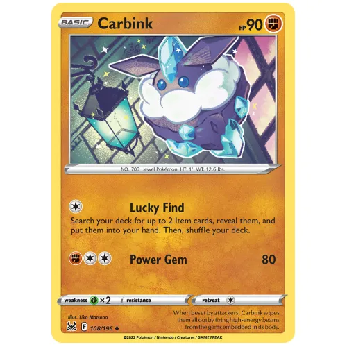 Pokemon TCG Carbink Sword & Shield Lost Origin [108/196]