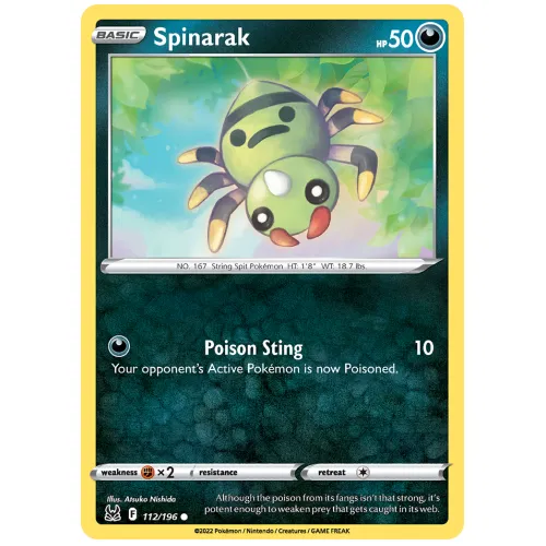 Pokemon TCG Spinarak Sword & Shield Lost Origin [112/196]