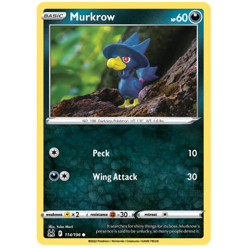 Pokemon TCG Murkrow Sword & Shield Lost Origin [114/196]