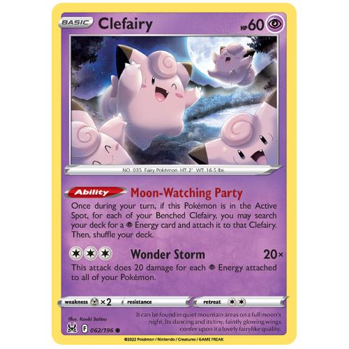 Pokemon TCG Clefairy Sword & Shield Lost Origin [62/196]