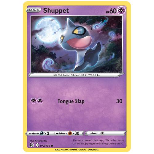 Pokemon TCG Shuppet Sword & Shield Lost Origin [72/196]