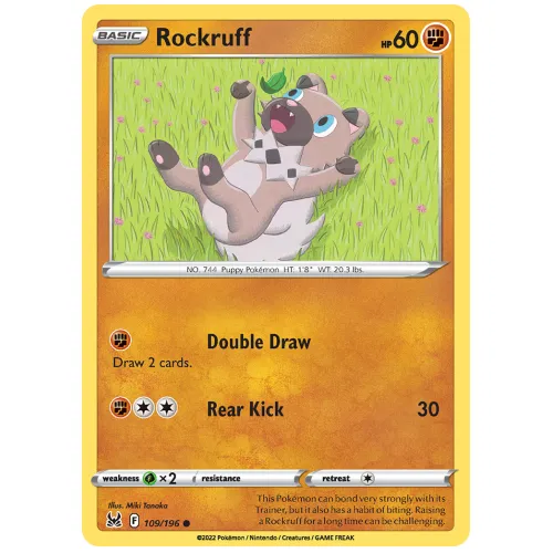 Pokemon TCG Rockruff Sword & Shield Lost Origin [109/196]