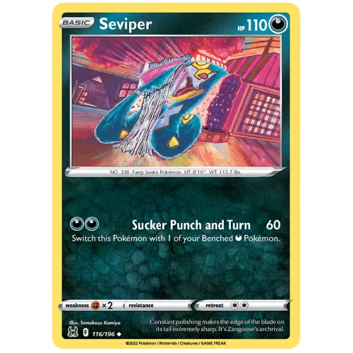 Pokemon TCG Seviper Sword & Shield Lost Origin [116/196]