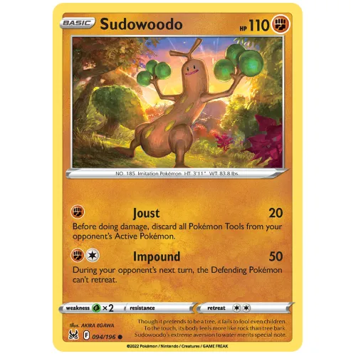 Pokemon TCG Sudowoodo Sword & Shield Lost Origin [94/196]