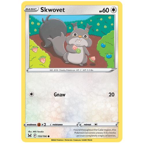 Pokemon TCG Skwovet Sword & Shield Lost Origin [150/196]