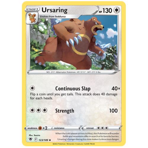 Pokemon TCG Ursaring Sword & Shield Astral Radiance [123/189]