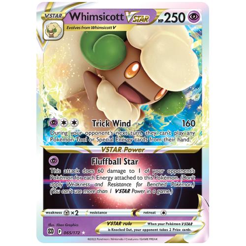 Pokemon TCG Whimsicott VSTAR Sword & Shield Brilliant Stars Rare Holo VSTAR [65/172]