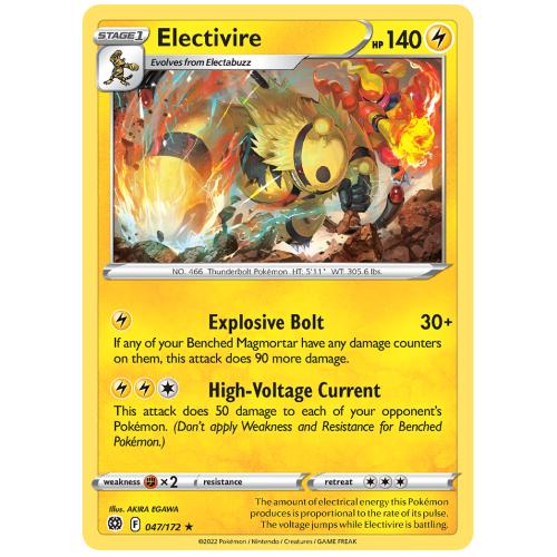 Pokemon TCG Electivire Sword & Shield Brilliant Stars [47/172]