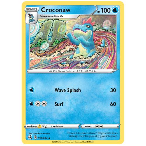 Buy Pokemon TCG Croconaw Sword & Shield Fusion Strike [56/264] | TCGVee UK