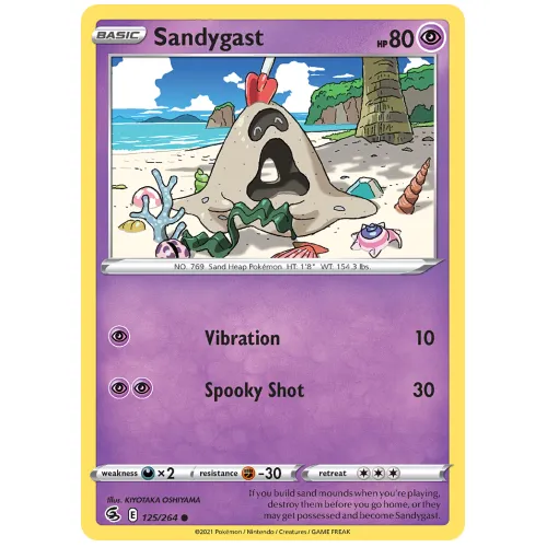 Pokemon TCG Sandygast Sword & Shield Fusion Strike [125/264]