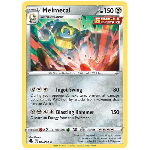 Pokemon TCG Melmetal Sword & Shield Fusion Strike Rare Holo [189/264]