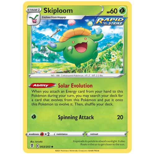 Pokemon TCG Skiploom Sword & Shield Evolving Skies [3/203]