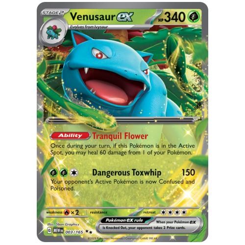 Pokemon TCG Venusaur ex Scarlet & Violet 151 Double Rare [3/165]