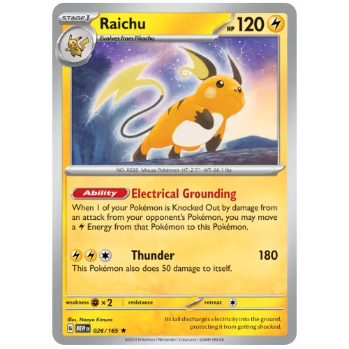 Pokemon TCG Raichu Scarlet & Violet 151 [26/165]