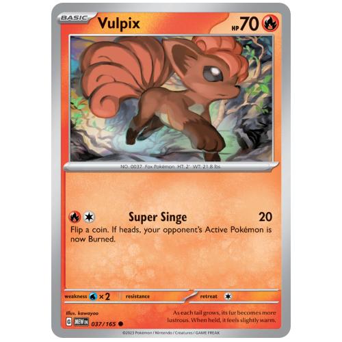 Pokemon TCG Vulpix Scarlet & Violet 151 [37/165]