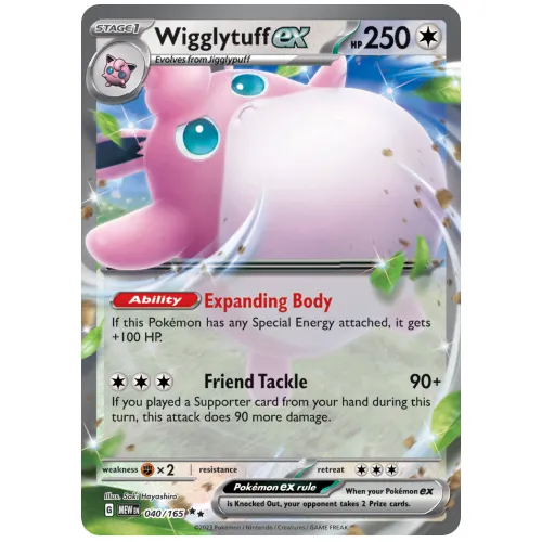 Pokemon TCG Wigglytuff ex Scarlet & Violet 151 Double Rare [40/165]