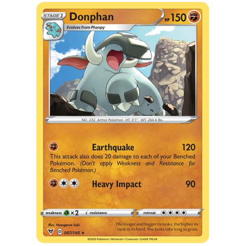 Pokemon TCG Donphan Sword & Shield Vivid Voltage [87/185]