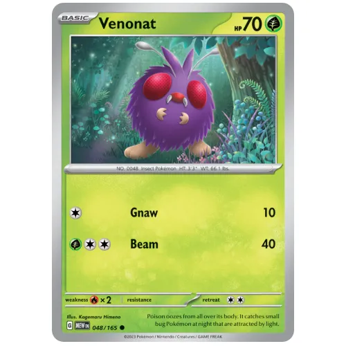 Pokemon TCG Venonat Scarlet & Violet 151 [48/165]
