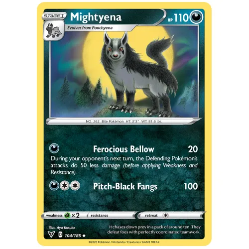 Pokemon TCG Mightyena Sword & Shield Vivid Voltage [104/185]