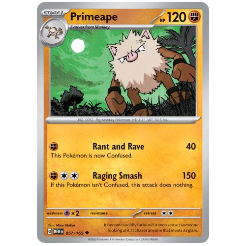 Pokemon TCG Primeape Scarlet & Violet 151 [57/165]