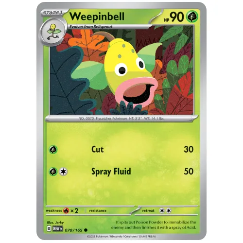 Pokemon TCG Weepinbell Scarlet & Violet 151 [70/165]