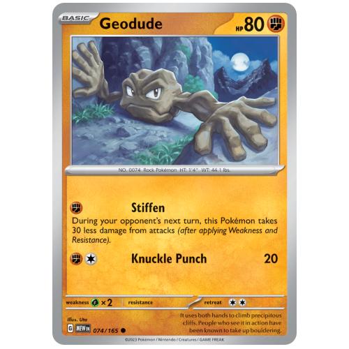 Pokemon TCG Geodude Scarlet & Violet 151 [74/165]