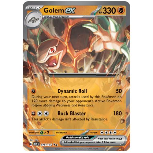 Pokemon TCG Golem ex Scarlet & Violet 151 Double Rare [76/165]