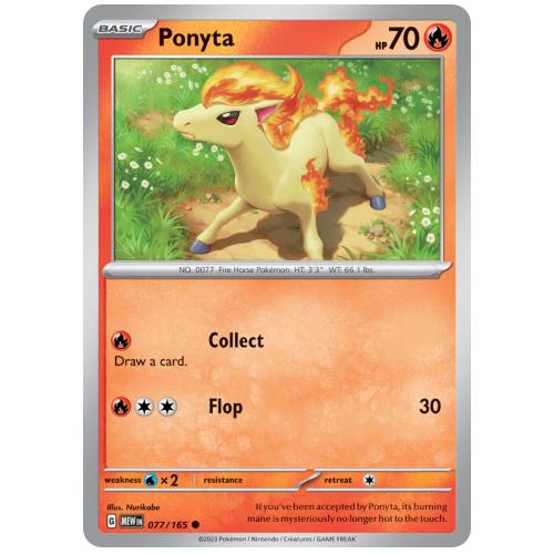 Pokemon TCG Ponyta Scarlet & Violet 151 [77/165]