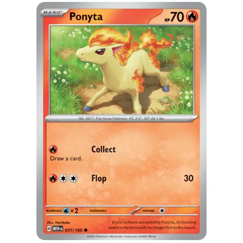 Pokemon TCG Ponyta Scarlet & Violet 151 [77/165]