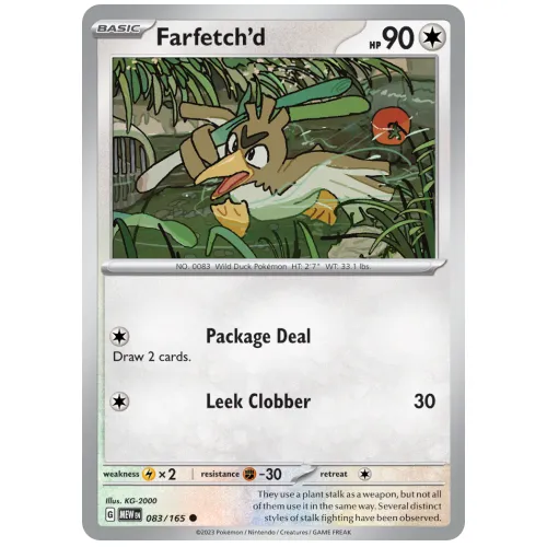 Pokemon TCG Farfetchd Scarlet & Violet 151 [83/165]