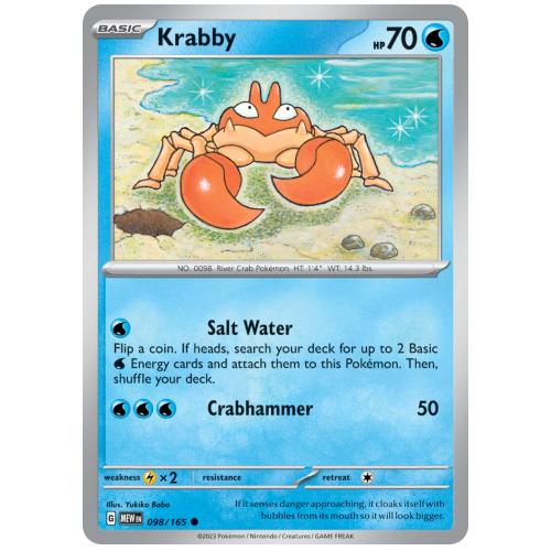 Pokemon TCG Krabby Scarlet & Violet 151 [98/165]