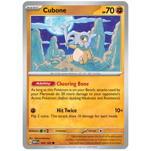 Pokemon TCG Cubone Scarlet & Violet 151 [104/165]