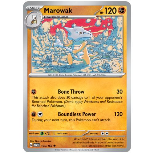 Pokemon TCG Marowak Scarlet & Violet 151 [105/165]