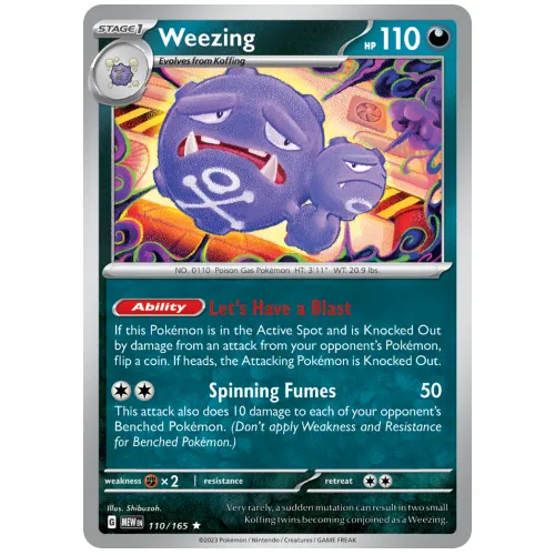 Pokemon TCG Weezing Scarlet & Violet 151 [110/165]