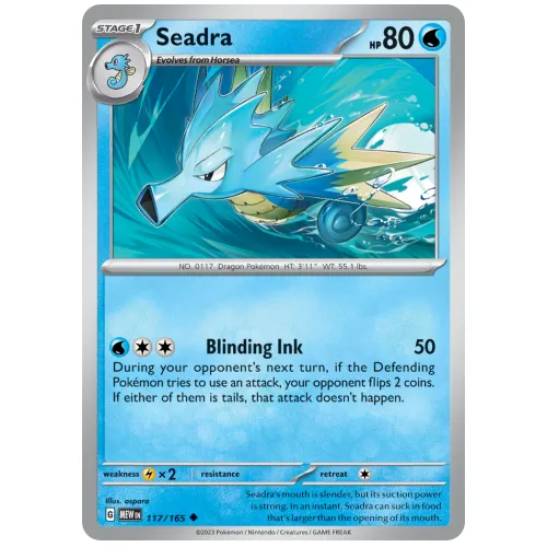 Pokemon TCG Seadra Scarlet & Violet 151 [117/165]