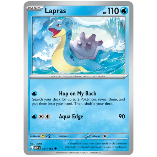 Pokemon TCG Lapras Scarlet & Violet 151 [131/165]