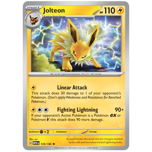 Pokemon TCG Jolteon Scarlet & Violet 151 [135/165]