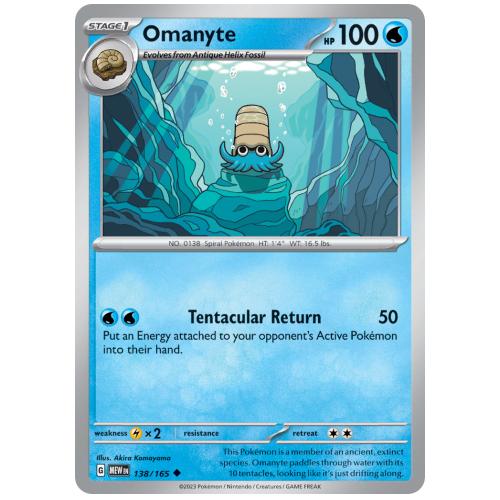 Pokemon TCG Omanyte Scarlet & Violet 151 [138/165]