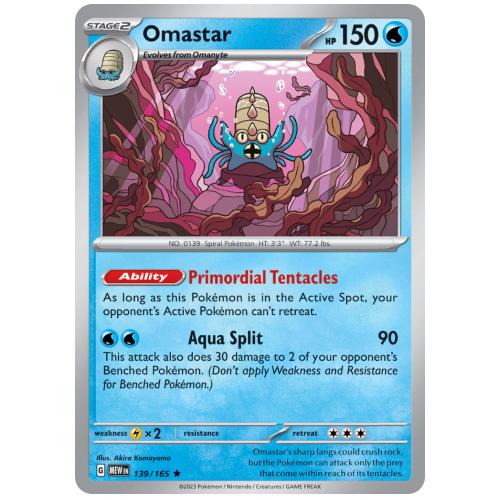 Pokemon TCG Omastar Scarlet & Violet 151 [139/165]