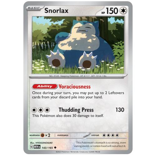 Pokemon TCG Snorlax Scarlet & Violet 151 [143/165]