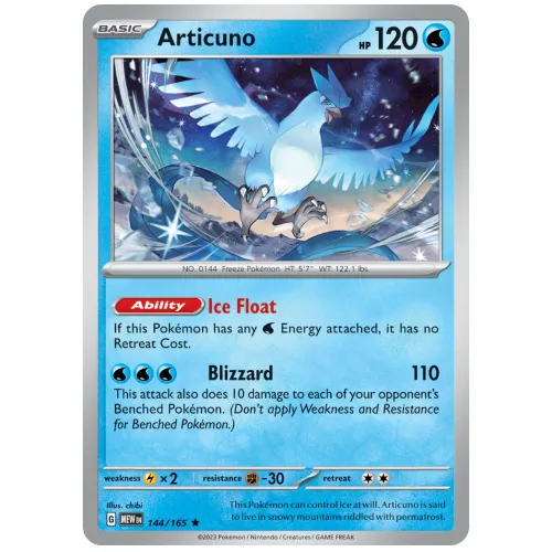 Pokemon TCG Articuno Scarlet & Violet 151 [144/165]