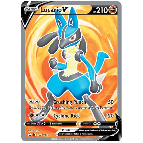 Pokemon TCG Lucario V Sword & Shield SWSH Black Star Promos Promo [SWSH213/307]